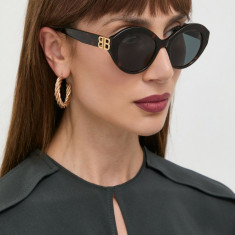 Balenciaga ochelari de soare femei, culoarea maro