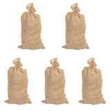 Cumpara ieftin Set 5 saci iuta naturala cu snur, 100x110 cm, max 60 kg, depozitat si transportat cartofi, ceapa, legume si fructe din gradina, biodegradabil si ecolo