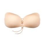 Bye Bra Lace-It Bra Samonośny Biustonosz Miseczka C Nude Regulowany