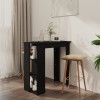 VidaXL Masă de bar cu raft, negru, 102x50x103,5 cm, PAL 809459