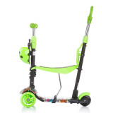 Trotineta Chipolino Kiddy Evo 3 in 1 cu maner green graffiti