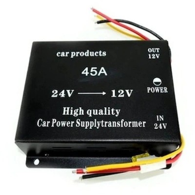 Convertor transformator auto 24V~12V, putere mare 45A foto