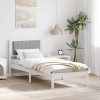 VidaXL Cadru de pat cu tăblie tapițată Gri deschis 75 x 190 cm 878303