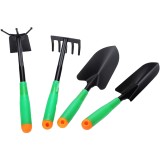 Unelte gr&Auml;din&Auml;rit, set 4 pentru plantare &Egrave;i &Atilde;ngrijire plante, pvc + carton, verde, 31.5x8.5 cm