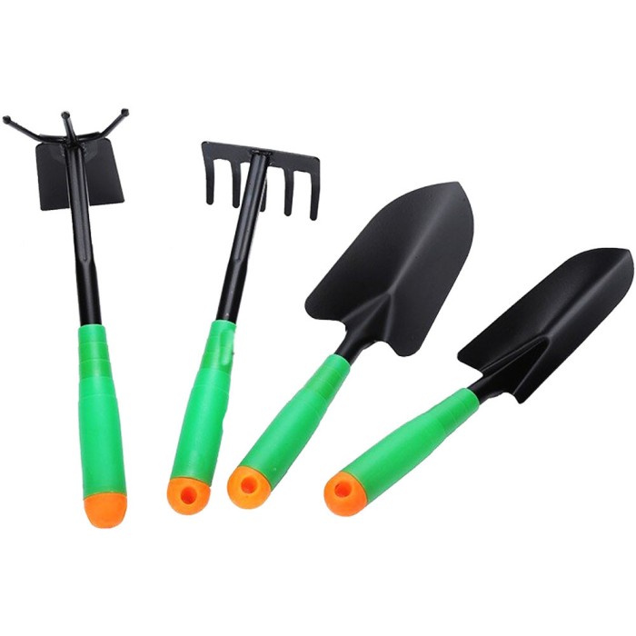 Unelte gr&Auml;din&Auml;rit, set 4 pentru plantare &Egrave;i &Atilde;ngrijire plante, pvc + carton, verde, 31.5x8.5 cm