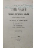 I. Gavanescul - Istoria pedagogiei - Teoriile si institutiile de educatie, volumul intai (editia 1902)