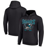 San Jose Sharks hanorac de bărbați cu glugă Starter Team Logo Graphic Fleece Tri-Blend black - XXL