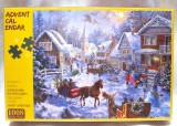PUZZLE JIGSAW 1000 PIESE - ADVENT CALENDAR CU PIESAJ DE IARNA 50 / 70 CM