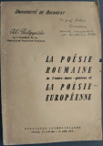 AL.PHILIPPIDE:LA POESIE ROUMAINE DE L&#039;ENTRE-DEUX-GUERRES ET LA POESIE EUROPEENNE