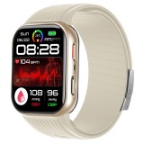 Cumpara ieftin Smartwatch iSEN TK67, Gold, 1.952, AMOLED, Apeluri Bluetooth, Tensiune cu Pompa de Aer, ECG, Puls, SpO2, Temperatura, SOS, IP66, Baterie 530mAh