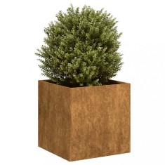 vidaXL Jardinieră Rusty 40x40x40 cm Oțel pentru intemperii foto