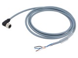 Cablu M12 4 pini unghi 2m pentru senzori și automatizări CARLO GAVAZZI CON14NFA2