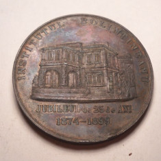 Medalie Institutul Bolintineanu Jubileul de 25 ani 1874 - 1899 Piesa de Colectie