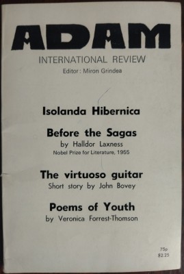 ADAM INTERNATIONAL REVIEW Nos. 391-393/1975 (Iceland+Veronica Forrest-Thomson+) foto