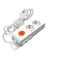 Prelungitor Mutlusan, cu intrerupator si led, 2 m, 2 prize