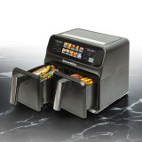 Friteuza cu aer - Airfryer - XXL - 230V - 2200W - cos dublu, display tactil, Bewello