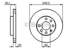 Disc frana OPEL ASTRA F Hatchback (53, 54, 58, 59) (1991 - 1998) BOSCH 0 986 479 190