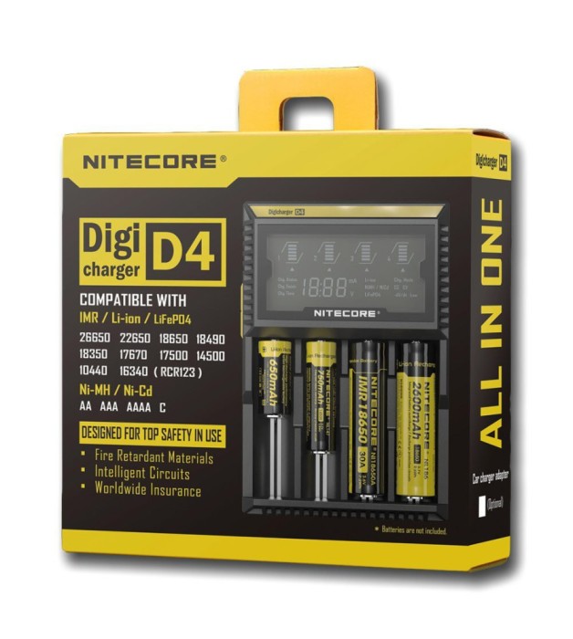 Nitecore Digicharger D4 pentru Li-ion, NiMH, Ni-Cd