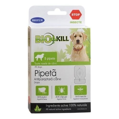BIOKILL PIPETA ANTIPARAZITARA PENTRU CAINI (5 PIP CUT)