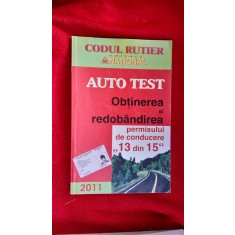 Cauti Auto test - Obtinerea si redobandirea permisului de conducere (13 din  15)? Vezi oferta pe Okazii.ro