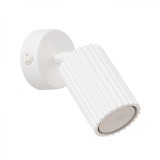 Lampă De Perete Karbon Alb Din Aluminiu, 1 Bec Tub Minimalist De Interior