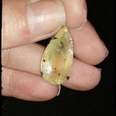 superb ! pandantiv argint 925 cu opal natural mare pear cut!!