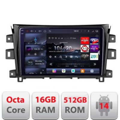 Navigatie NIssan Navara 2017- Edotec Kit-NAVARA17 8 core QLED 2K 16+512 360 Android Waze USB Navigatie Internet Youtube Radio CarStore Technology foto