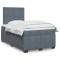 vidaXL Pat box spring cu saltea, gri &icirc;nchis, 120x200 cm, catifea 3290877