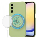 Husa MagSafe pentru Samsung Galaxy A25 A256, Techsuit, SoftFlex, Verde Deschis