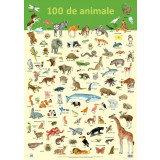 100 de animale. Plansa