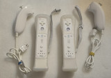 Kit Controller Nintendo Wii Alb RVL-003 huse + nunchuck + prinderi siguranta + Motion Plus
