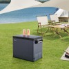 Lada frigorifica auto cu compresor 45L Alberona, racire -20C, 12/24V, camping, pescuit, albastru-gri