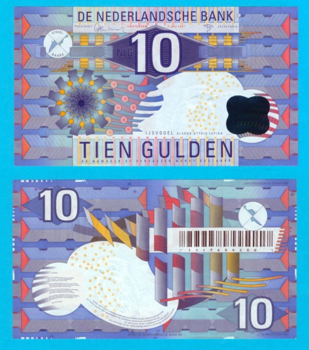 Olanda (p#99) 10 Gulden 1997 UNC &#039;Abstract&#039; serie: 1117694280