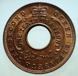 1.476 AFRICA DE VEST COLONIE BRITANICA BRITISH WEST AFRICA 1/10 PENNY 1954 XF/AU