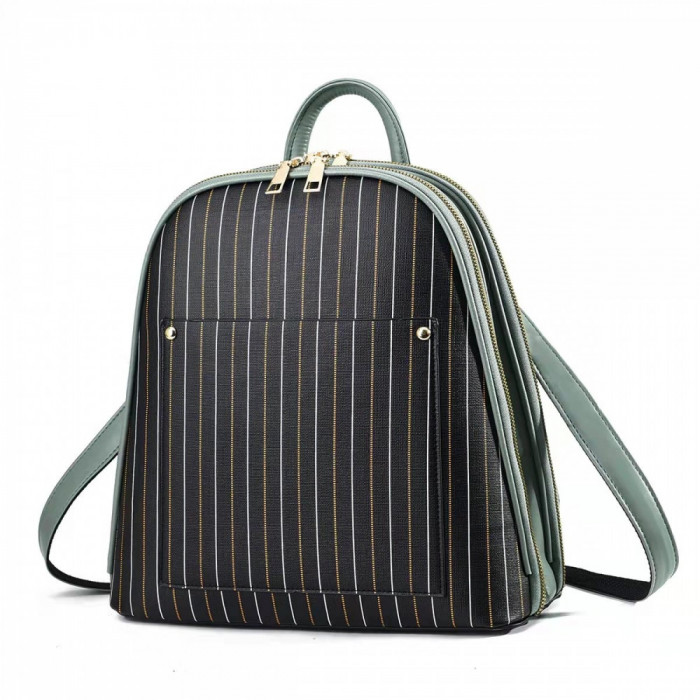 Rucsac De Dama 1691 Negru Cu Verde