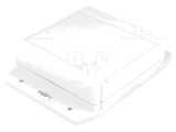 Carcasă Universală 120x120x37mm cu Lame de Fixare Gri