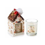 Lumanare parfumata Craciun in cutie cadou aroma Vanilie cm 5,5 x 5,5 x 11,5 H