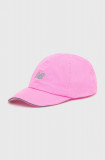 New Balance șapcă LAH13002VPK culoarea roz, cu imprimeu