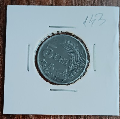 M1 C10 - Moneda foarte veche 143 - Romania - 5 lei 1942 foto