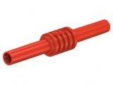Adaptor Soclu Banană 4mm 32A 1kV 62.5mm Roșu Alamă