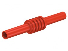 Adaptor Soclu Banană 4mm 32A 1kV 62.5mm Roșu Alamă