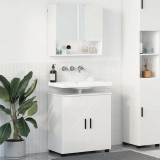 vidaXL Set de mobilier pentru baie Pe perete 2 pcs Alb foarte lucios 3392937