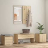 Set de mobilier pentru hol, stejar sonoma, lemn prelucrat GartenMobel Dekor, vidaXL