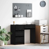 VidaXL Birou cu sertar Stejar negru 90 x 37.5 x 75 cm Lemn compozit