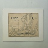 Planul Orasului Sinaia - Harta orasului Sinaia, tiparit in anul 1925, 24,5 x 19 cm cu paspartu / Romania