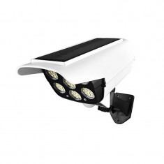 Camera video falsa cu incarcare solara, 77 led-uri, telecomanda