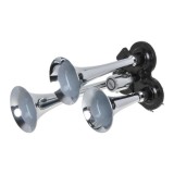 Claxon auto Automax 12/24V Cromat cu 3 tonuri , 1 buc. AutoDrive ProParts