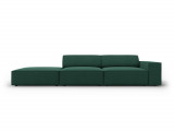 Canapea 3 locuri cotiera stanga, Jodie, Micadoni Home, BL, 262x102x70 cm, poliester, verde