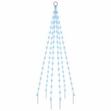 Cumpara ieftin Brad de Craciun pe catarg, 108 LED-uri, albastru, 180 cm