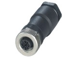 Conector M12 mufă 4 pini, drept, IP67, terminal cu şurub
